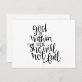 Gott ist in ihr, sie wird nicht fallen postkarte (Vorne/Hinten)