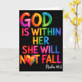 Gott ist in ihr, sie wird nicht fallen Psalm 46-5 Karte (Gelbe Blume)