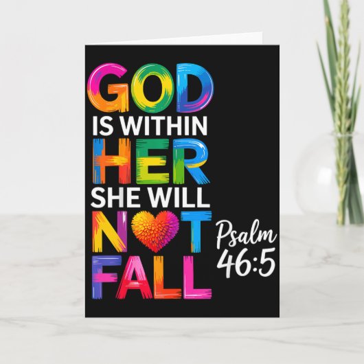 Gott ist in ihr, sie wird nicht fallen Psalm 46-5 Karte (Vorderseite)