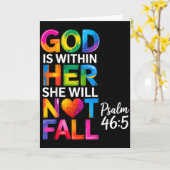 Gott ist in ihr, sie wird nicht fallen Psalm 46-5 Karte (Gelbe Blume)