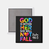 Gott ist in ihr, sie wird nicht fallen Psalm 46-5 Magnet (Vorderseite/Rückseite)