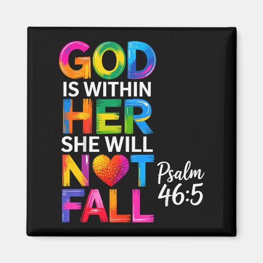Gott ist in ihr, sie wird nicht fallen Psalm 46-5 Magnet (Vorne)