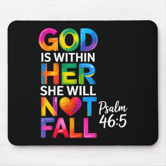 Gott ist in ihr, sie wird nicht fallen Psalm 46-5 Mousepad (Vorne)