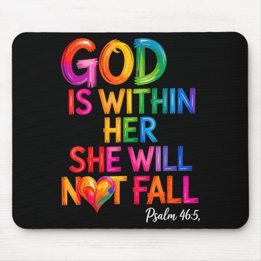 Gott ist in ihr, sie wird nicht fallen Psalm 46-5 Mousepad (Vorne)