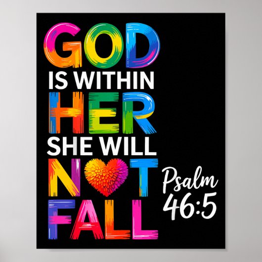Gott ist in ihr, sie wird nicht fallen Psalm 46-5 Poster (Vorne)