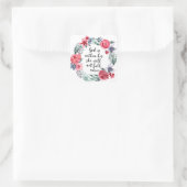 Gott ist in ihr, sie wird nicht fallen quadratischer aufkleber (Tasche)