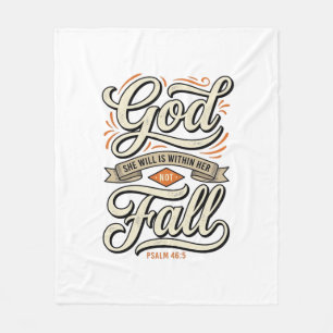 Gott ist in ihr, sie wird nicht fallen Vintage-Shi Fleecedecke
