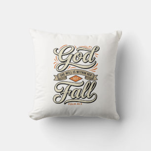 Gott ist in ihr, sie wird nicht fallen Vintage-Shi Kissen