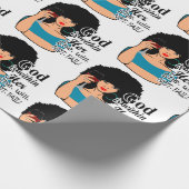 Gott ist in ihr wird keine schwarze Frau Versagt Geschenkpapier (Ecke)