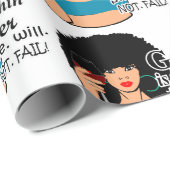 Gott ist in ihr wird keine schwarze Frau Versagt Geschenkpapier (Rolleneckpunkt)