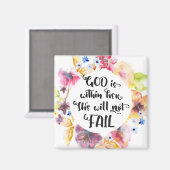 Gott ist in ihr wird nicht Versagt Kunstdruck Magnet (Vorderseite/Rückseite)