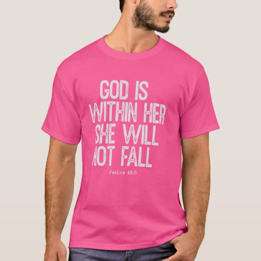 Gott ist in ihr wird nicht Versagt (Psalm 465) Ch T-Shirt (Vorderseite)