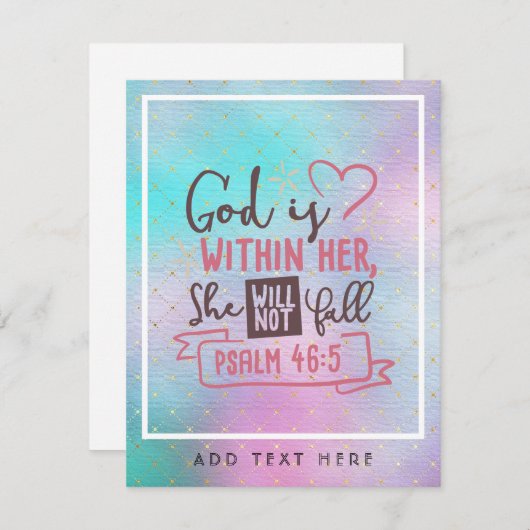 Gott ist in ihr wird sie keine GLAUBWÜRDIGEN Mädch (Vorne/Hinten)