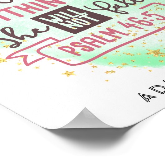 Gott ist in ihr wird sie keine GLAUBWÜRDIGEN Mädch Poster (Ecke)