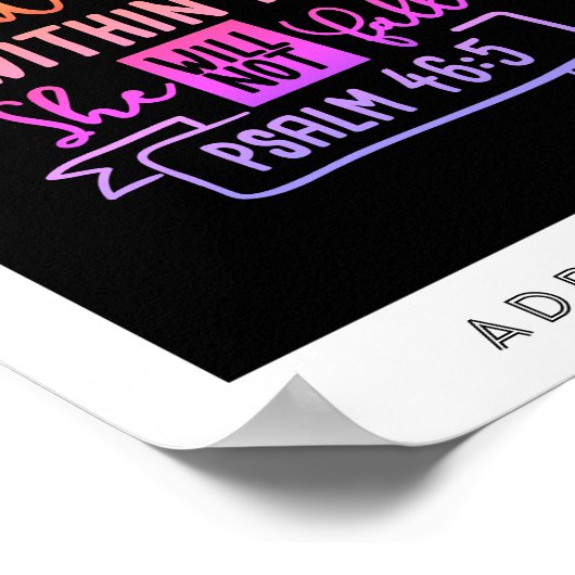 Gott ist in ihr wird sie keine GLAUBWÜRDIGEN Mädch Poster (Ecke)