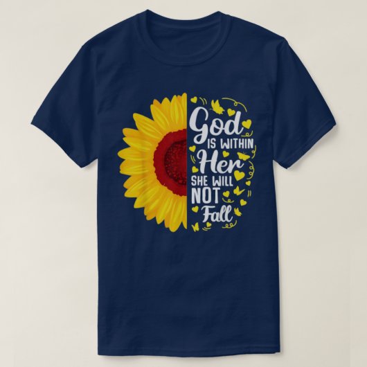 Gott ist in ihr wird sie nicht Christlich werden V T-Shirt (Design vorne)