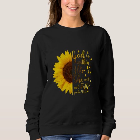 Gott ist in ihr wird sie nicht fallen Psalm 465 Ch Sweatshirt (Vorderseite)