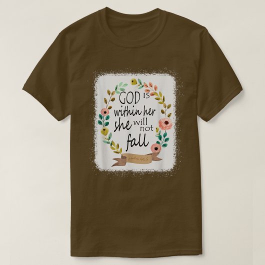 Gott ist in ihr wird sie nicht fallen Psalm 465 T-Shirt (Design vorne)