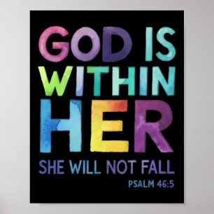 Gott ist in ihr wird sie nicht Versagt Psalm 465 R Poster