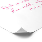 Gott ist in ihr wird sie nicht versagt - rosa poster (Ecke)