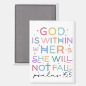 Gott ist in ihrem Bibelverse-Magnet Magnet (Vorderseite/Rückseite)