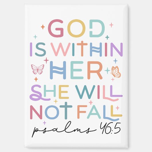 Gott ist in ihrem Bibelverse-Magnet Magnet (Vorderseite)