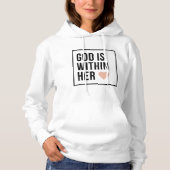 Gott ist in ihrem Herzen Christlicher Glaube Hoodie (Vorderseite)