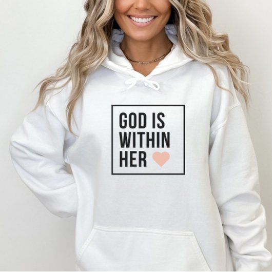 Gott ist in ihrem Herzen Christlicher Glaube Hoodie