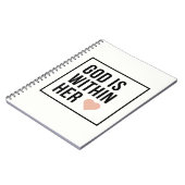 Gott ist in ihrem Herzen Christlicher Glaube Notizblock (Linke Seite)