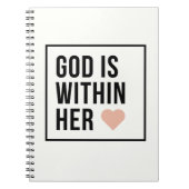 Gott ist in ihrem Herzen Christlicher Glaube Notizblock (Vorderseite)