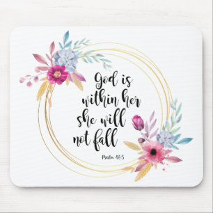 Gott ist in ihrem Psalm 46:5 Mousepad