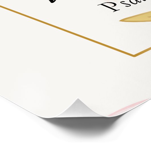 Gott ist in ihrem Psalm 46:5 Pink botanisch Poster (Ecke)