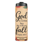 Gott ist in ihrer blutigen Verse Thermosbecher (Vorderseite)