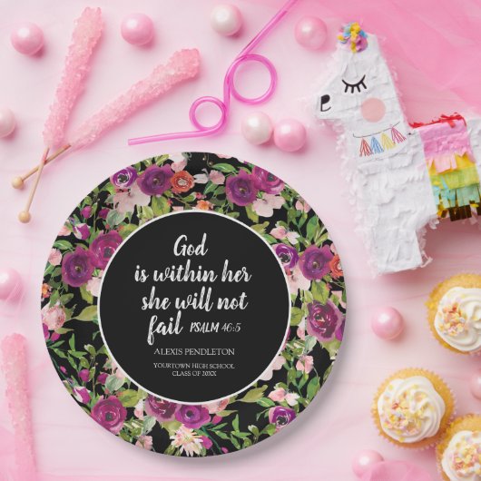 Gott ist in ihrer Christlichen Abschluss-Klasse Pappteller (Party)