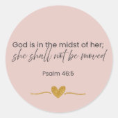 Gott Ist In Ihrer Mitte Aufkleber – Psalm 46,5 (Vorderseite)