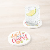 Gott ist in Kontrolle Christlicher Christentum-Gla Getränkeuntersetzer (Seite)