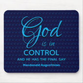 GOTT IST IN KONTROLLE Christlicher Personalisierte Mousepad (Vorne)