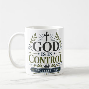 Gott ist in Kontrolle Religiöses Motivationszitat Kaffeetasse