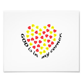 GOTT IST IN MEINER ECKE. FOTODRUCK