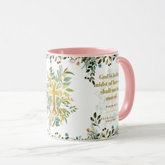 Gott ist inmitten ihres PSALM 46:5 Tasse (VorderseiteRechts)