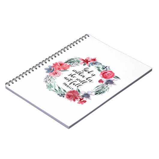 Gott ist innerhalb sie, die sie nicht fällt notizblock (Linke Seite)