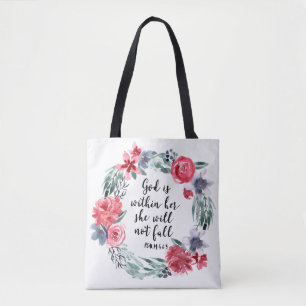 Gott ist innerhalb sie, die sie nicht fällt tasche