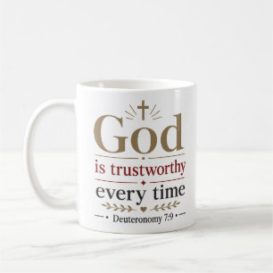 Gott ist jedes Mal vertrauenswürdig Schriftzitat Kaffeetasse