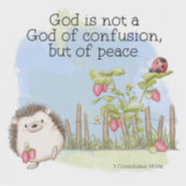 Gott ist kein Gott der Verwirrung, sondern des Fri Aufkleber (Vorderseite)