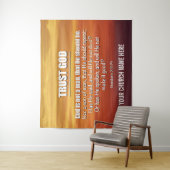 GOTT IST KEIN MENSCHLICHER Gott-Kirche Wandteppich (Beispiel)