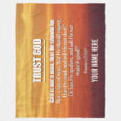 GOTT IST KEIN MENSCHLICHER Vertrauensgott Christli Fleecedecke (Vorderseite)