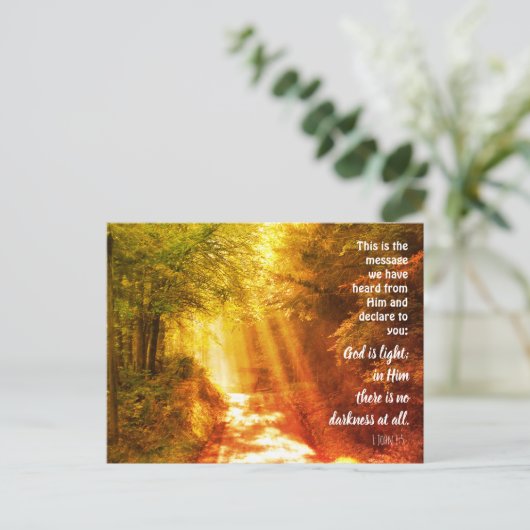 Gott ist leicht, Custom Christlich Postcard Postkarte (Stehend Vorderseite)