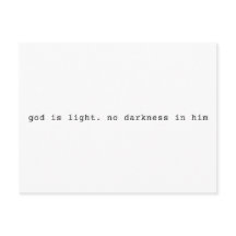 Gott ist Licht Schrift Postkarte