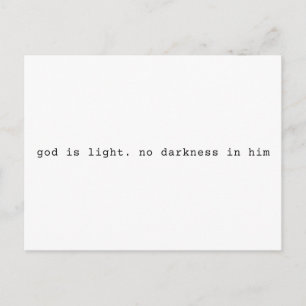 Gott ist Licht Schrift Postkarte