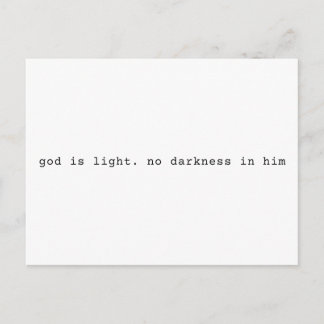 Gott ist Licht Schrift Postkarte
